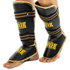 Захист гомілки та стопи для єдиноборств Boxer New, розмір L, чорний, код: 2004-4-N_LBK