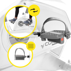 Велотренажер електромагнітний Cornix Amber White/Grey, код: EB-AMBER-WG