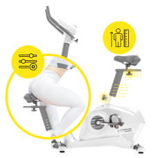Велотренажер електромагнітний Cornix Amber White/Grey, код: EB-AMBER-WG