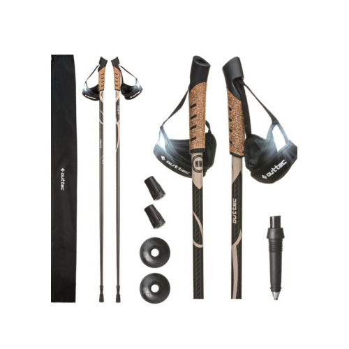 Трекінгові палки Outtec карбонові 110см 1-секційні Anti-shock, код: 5907766665205