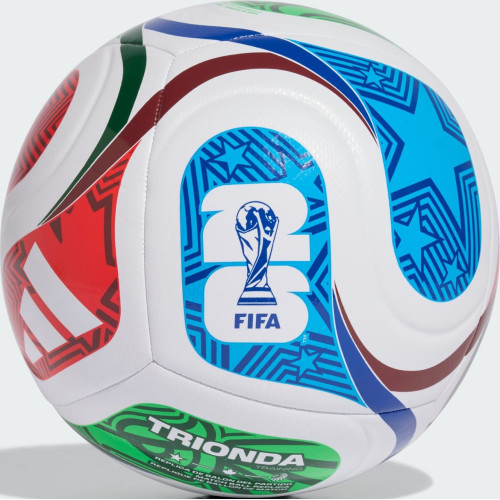 М'яч футбольний Adidas FIFA World CUP 26 Trionda JD8032 №4, білий-синій-зелений, код: 4068811947668