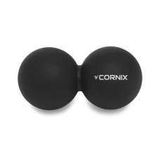 Масажний м"яч Cornix Lacrosse DuoBall 126х63 мм, чорний, код: XR-0113