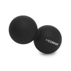 Масажний м"яч Cornix Lacrosse DuoBall 126х63 мм, чорний, код: XR-0113
