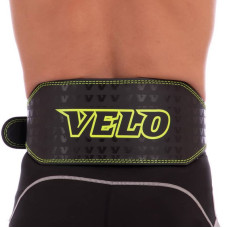 Пояс атлетичний шкіряний Velo L чорний-салатовий, код: VL-8180_L