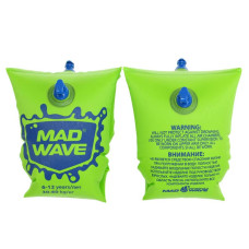 Нарукавники для плавання дитячі надувні MadWave 2шт, 6-12 років, зелений, код: M075603_6-12G