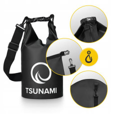 Гермомішок Tsunami Dry Pack 5 л водозахисний, чорний, код: P-5905973400053