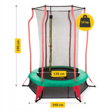 Батут дитячий для дому 4Fizjo Kids 140 см Green/Red, код: P-5907739319456