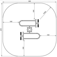 Тренажер м'язів черевного преса InterAtletika 1280х1274х553 мм, код: SE109-SM