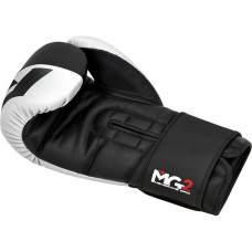 Боксерські рукавиці RDX F4 Boxing Sparring Gloves Hook&Loop 12 унцій, білий-чорний, код: BGR-F4B-12OZ