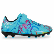 Бутси футбольні дитячі Lijin CR7 розмір 37, блакитний-фуксія-синій, код: 2502-32-38-1_37N