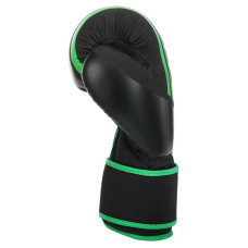 Боксерські рукавиці Hard Touch 12 унцій, чорний-зелений, код: BO-4250_12BKG