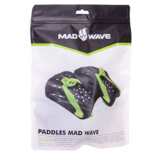 Лопатки для плавання ласти для рук MadWave Paddies L, чорний-зелений, код: M074906_L