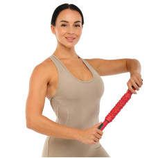 Масажер-палка роликовий антицелюлітний Bloom Massager Bar 420 мм, червоний, код: LB7023_R