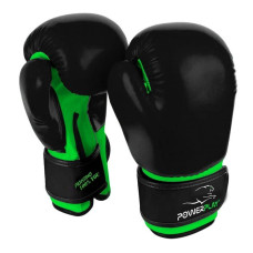 Боксерські рукавиці PowerPlay JR чорно-зелені, 6 унцій, код: PP_3004JR_6oz_Black/Green