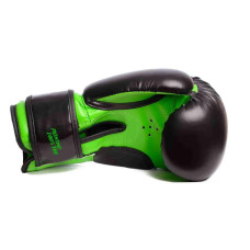 Боксерські рукавиці PowerPlay JR чорно-зелені, 6 унцій, код: PP_3004JR_6oz_Black/Green
