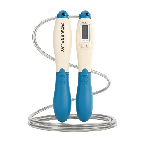 Скакалка з лічильником PowerPlay Jump Rope 2.8 см, синій, код: PP_4216_Blue
