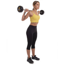 Штанга фіксована пряма обрезиненная Zelart Rubber Coated Barbell 15 кг, код: TA-2685-15-S52
