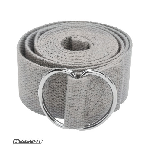 Ремінь для йоги EasyFit сірий, код: EF-1830-GY