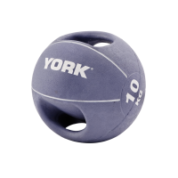 М'яч медбол 10кг York Fitness із двома ручками фіолетовий, код: 20014961807367