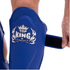 Захист гомілки та стопи для єдиноборств Top King Pro XL синій, код: TKSGP-SL_XLBL-S52