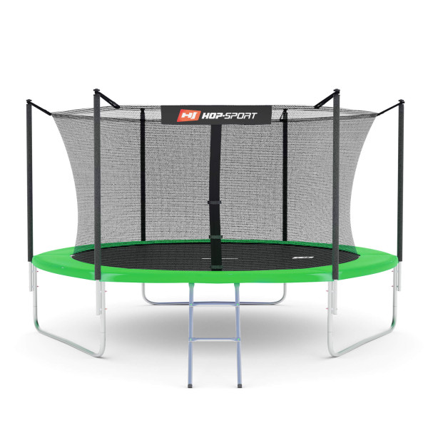Батут Hop-Sport 10ft (305см) зелений з внутрішньою сіткою, код: 5902308210431