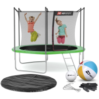 Батут Hop-Sport 10ft (305см) зелений з внутрішньою сіткою, код: 5902308210431