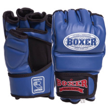 Рукавички для змішаних єдиноборств MMA Boxer M, синій, код: 5021_MBL