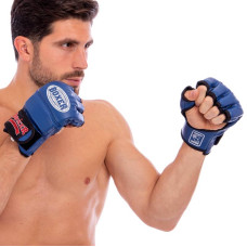 Рукавички для змішаних єдиноборств MMA Boxer M, синій, код: 5021_MBL