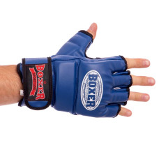 Рукавички для змішаних єдиноборств MMA Boxer M, синій, код: 5021_MBL