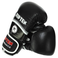 Рукавички боксерські TopTen Performance шкіра, 12oz, чорний, код: TOP-041_12BK
