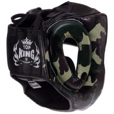 Шолом боксерський з повним захистом шкіряна Top King Empower Camouflage XL камуфляж зелений, код: TKHGEM-03_XLG-S52