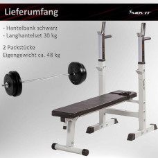 Лава для штанги Movit Fitness + набір гантелей 30 кг, код: M-11234009-IN