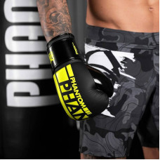 Боксерські рукавиці Phantom Apex Elastic Neon Black/Yellow 16 унцій, код: PHBG2300-16