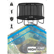 Батут Thunder Inside Elite з внутрішньою сіткою 16 футів 488 чорний, код: Inside-Elite-16FT-BLACK-IN