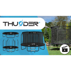 Батут Thunder Inside Elite з внутрішньою сіткою 16 футів 488 чорний, код: Inside-Elite-16FT-BLACK-IN