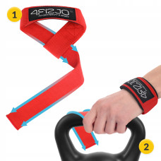 Лямки для станової тяги 4Fizjo Deadlift Straps Red, код: P-5905973402286