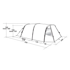 Намет чотиримісний EasyCamp Huntsville 400 Green/Grey (120406), код: 929576-SVA