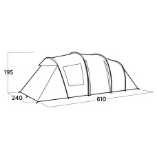 Намет шестимісний Easy Camp Leka Twin 6 (120492), код: 931554-SVA