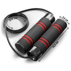 Скакалка з обтяжувачем Hop-Sport HS-F040JR чорна, код: 5902308217447