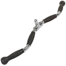 Ручка для верхньої тяги York Fitness 70см W-подібна з гумовими рукоятками, хром, код: 00014961361568
