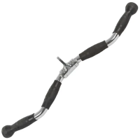 Ручка для верхньої тяги York Fitness 70см W-подібна з гумовими рукоятками, хром, код: 00014961361568