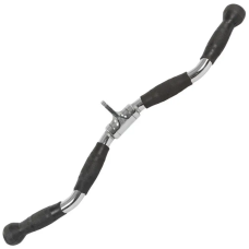 Ручка для верхньої тяги York Fitness 70см W-подібна з гумовими рукоятками, хром, код: 00014961361568