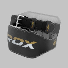 Пояс для важкої атлетики шкіряний RDX 6 M Black Gold, код: WBS-6RB-M