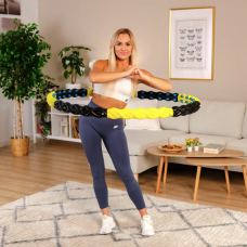 Хулахуп Hop-Sport HS-080HH з масажером 110см чорно-жовтий, код: 5902308230248