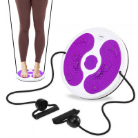 Диск здоров'я для талії Cornix Twisting Waist Disc з еспандерами White/Violet, код: XR-0449