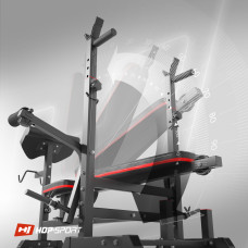 Лавка тренувальна Hop-Sport HS-1075 Pro із партою Скотта, код: 5902308224353