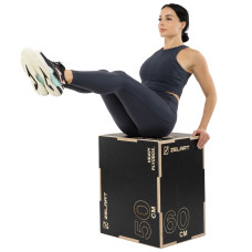Пліобокс для кросфіту Zelart Wood Plyo Box 1шт, 60см, чорний, код: FI-4884-1