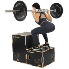 Пліобокс для кросфіту Zelart Wood Plyo Box 1шт, 60см, чорний, код: FI-4884-1