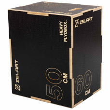 Пліобокс для кросфіту Zelart Wood Plyo Box 1шт, 60см, чорний, код: FI-4884-1