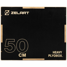 Пліобокс для кросфіту Zelart Wood Plyo Box 1шт, 60см, чорний, код: FI-4884-1
